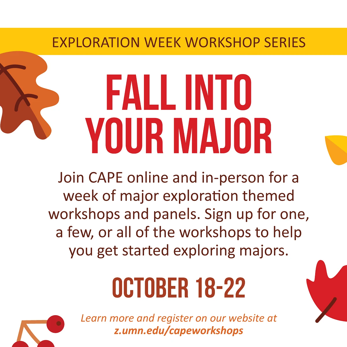 Fall into your major